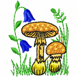 Mushroom Embroidery Design 4 Mushroom Embroidery Design 4